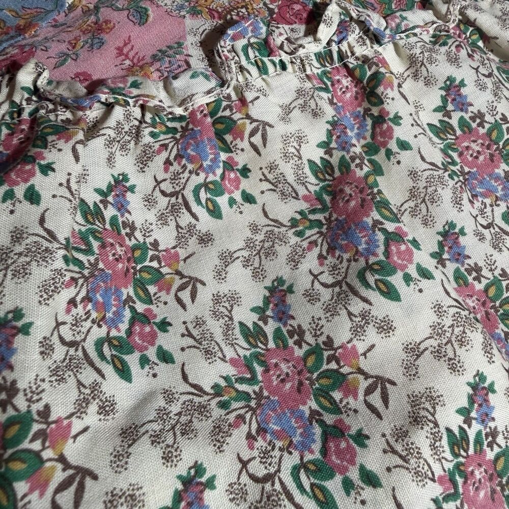 Vtg 67" Round Tablecloth Cloth Grand Millienial Cottage Core Floral  Penneys